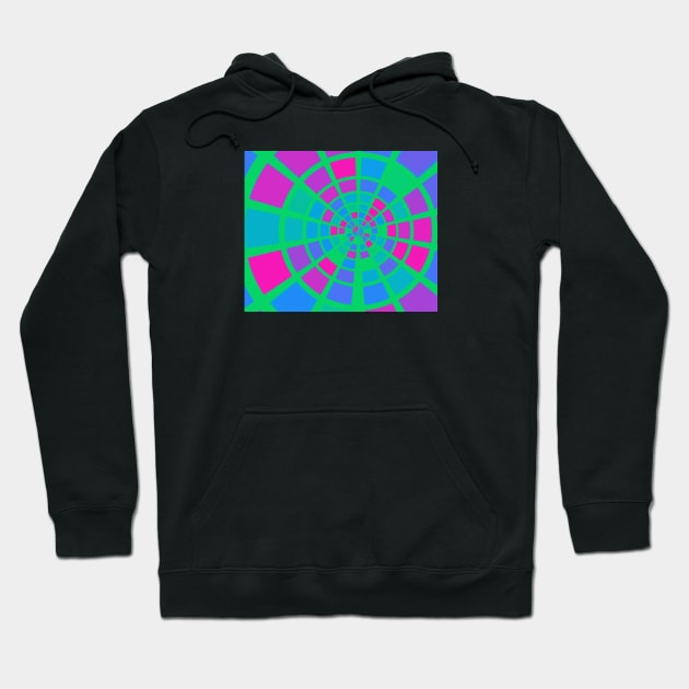 Polysexual Pride Round Grid-Patterned Tunnel Hoodie by VernenInk